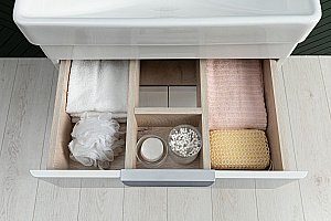 Тумба с раковиной Aquanet Ирис new 70 белый глянец для ванной в интернет-магазине Sanbest