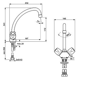 Смеситель для кухни Vidima ISKAR BA168AA купить в интернет-магазине сантехники Sanbest