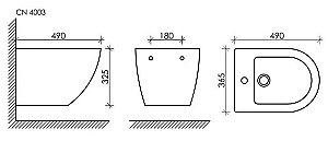 Подвесное биде Ceramica Nova Metropol купить в интернет-магазине Sanbest