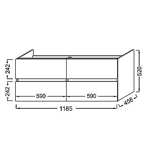 Тумба с раковиной Jacob Delafon TOLBIAC 120 белый глянцевый для ванной в интернет-магазине Sanbest