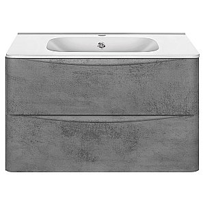 Тумба с раковиной Vincea PAOLA VMC-2P800BT + VCB-2VP800W 80 бетон для ванной в интернет-магазине Sanbest