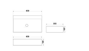 Раковина накладная SantiLine 60 SL-1093 белая купить в интернет-магазине Sanbest