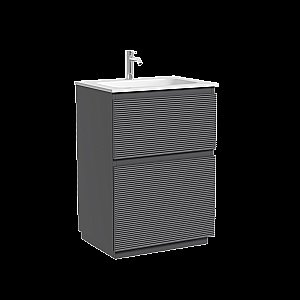 Тумба с раковиной Sancos FOLK Floor FL60FGS/CN7011 60 Grey soft для ванной в интернет-магазине Sanbest