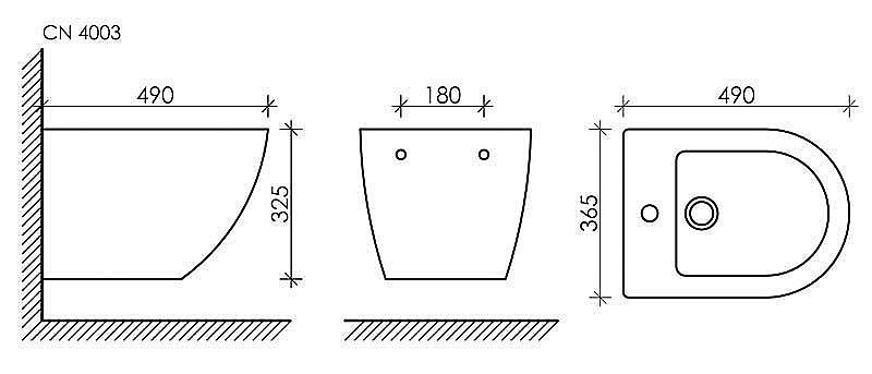 Подвесное биде Ceramica Nova Metropol купить в интернет-магазине Sanbest