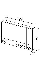 Зеркальный шкаф Aquanet Нота 100 белый купить в интернет-магазине сантехники Sanbest