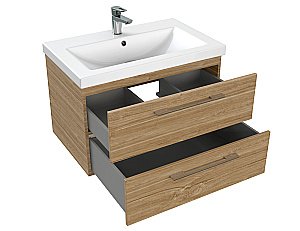 Мебель для ванной подвесная Cersanit LARA 70 орех для ванной в интернет-магазине Sanbest