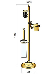 Стойка для ванной Boheme Medici 10613 купить в интернет-магазине сантехники Sanbest