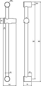 Душевая штанга Ravak 972.00 подвижная купить в интернет-магазине сантехники Sanbest