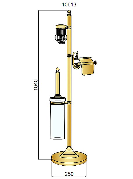 Стойка для ванной Boheme Medici 10613 купить в интернет-магазине сантехники Sanbest