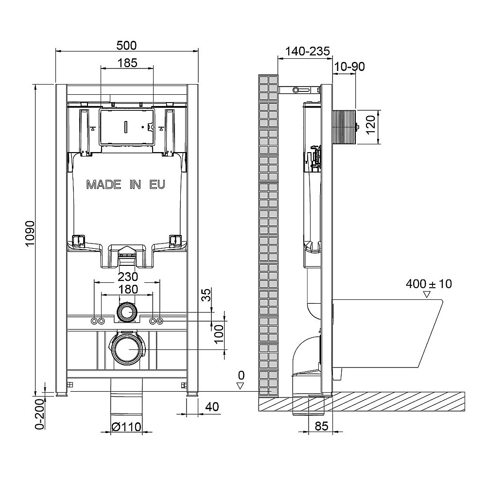 Инсталляция для унитаза Lemark Peneda 9880001 купить в интернет-магазине сантехники Sanbest