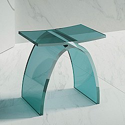 Стульчик для ванной ABBER Kristall AT1739Aquamarin бирюзовый купить в интернет-магазине сантехники Sanbest