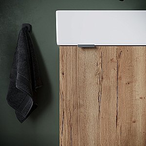 Тумба с раковиной Sancos Mini MN35EG дуб галифакс для ванной в интернет-магазине Sanbest