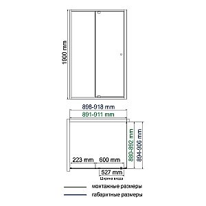 Душевой уголок WasserKRAFT Aula 11P03 90х90 стекло прозрачное/профиль хром купить в интернет-магазине Sanbest