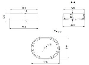 Раковина накладная Salini Gloria 10 1102211M 56 из искусственного камня S-Stone, белая матовая купить в интернет-магазине Sanbest
