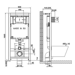 Инсталляция для унитаза Lemark Peneda 9880001 купить в интернет-магазине сантехники Sanbest