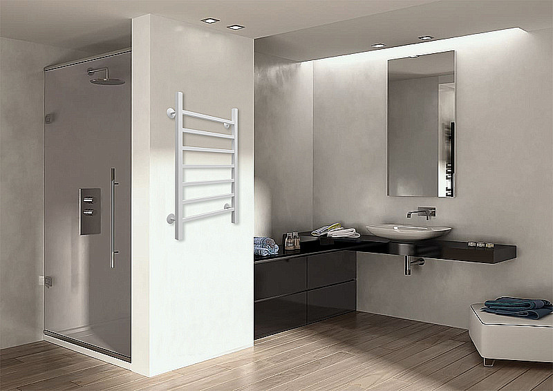 Полотенцесушитель водяной Azario Ancona П7 500х800 AZ83914W белый купить в интернет-магазине сантехники Sanbest