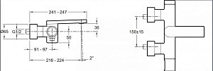 Смеситель для ванны Jacob Delafon COMPOSED E73095 титан купить в интернет-магазине сантехники Sanbest