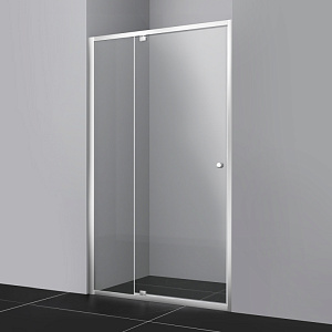Душевая дверь WasserKRAFT Aula 11P05 120 стекло прозрачное/профиль хром купить в интернет-магазине Sanbest