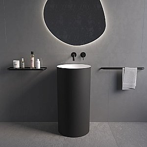 Раковина напольная WhiteCross Altar 43 0737.043043.20100 черная матовая, белая матовая купить в интернет-магазине Sanbest