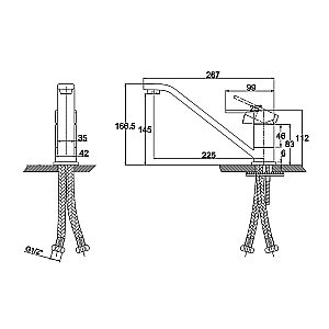Смеситель для кухни Kaiser Sonat 34033 купить в интернет-магазине сантехники Sanbest