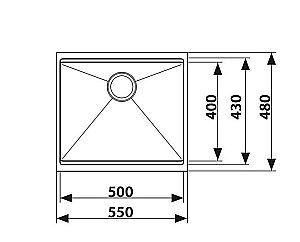 Мойка кухонная Kaiser KSM-5548 сталь купить в интернет-магазине сантехники Sanbest