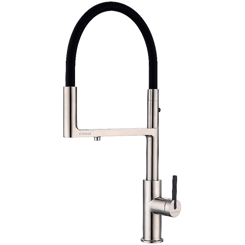 Смеситель для кухни Paulmark Tornado To213402-BS брашированная сталь купить в интернет-магазине сантехники Sanbest