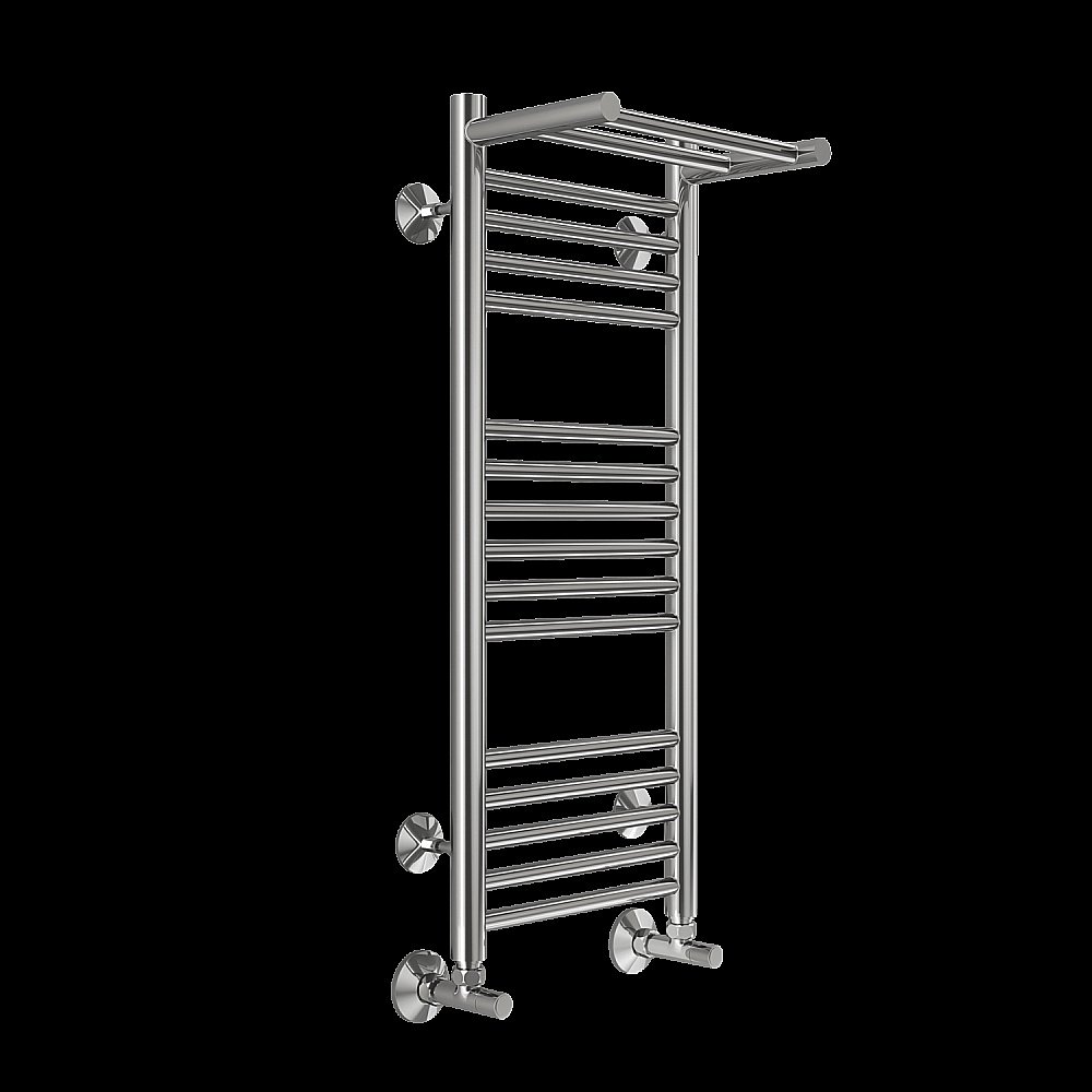 Полотенцесушитель водяной с полочкой Terminus Аврора П16 300х800 купить в интернет-магазине сантехники Sanbest