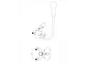 Cмеситель для ванны Aksy Bagno Biti Light 301L хром купить в интернет-магазине сантехники Sanbest