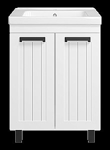 Тумба с раковиной Misty Спарта - 65 П-Спа-06065-01-01 белая для ванной в интернет-магазине Sanbest