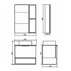 Тумба с раковиной Comforty Штутгарт 60 9111 для ванной в интернет-магазине Sanbest