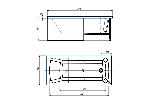 Акриловая ванна Royal Bath VIENNA RB953502 155x70 белый купить в интернет-магазине Sanbest