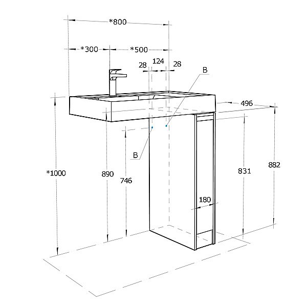 Тумба с раковиной Акватон Лондри 20 дуб кантри для ванной в интернет-магазине Sanbest