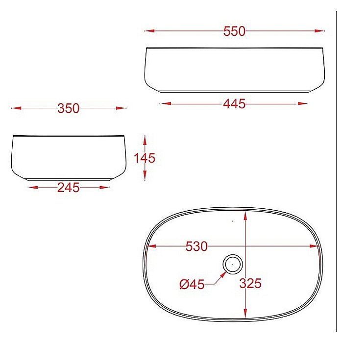 Раковина накладная Artceram Cognac 55 COL003 39 00 Marrone Cocoa купить в интернет-магазине Sanbest