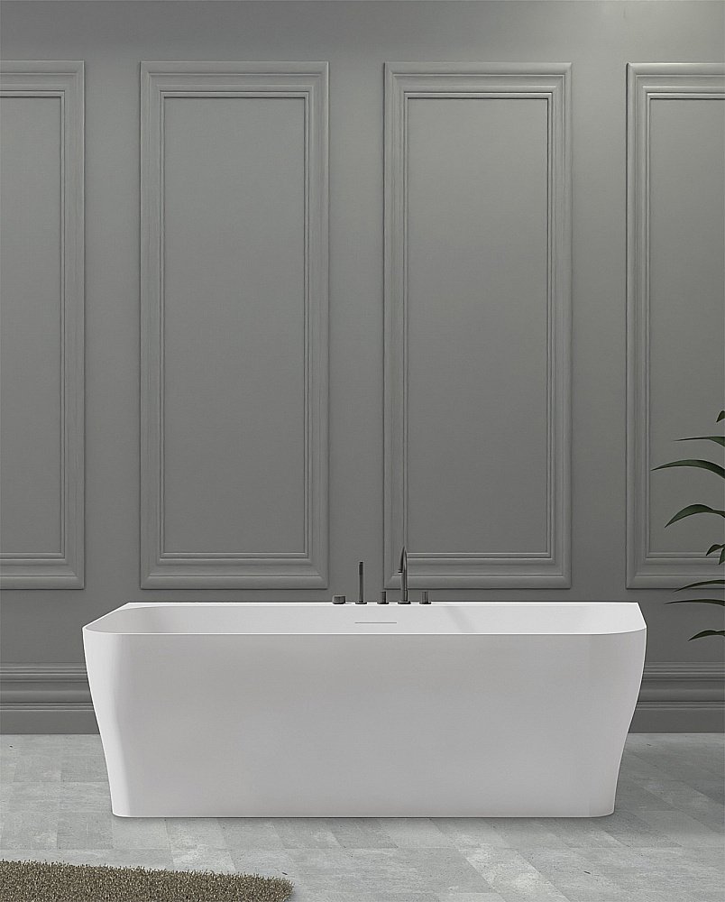 Ванна из искусственного камня ABBER Stein AS9616 170х80 белая матовая купить в интернет-магазине Sanbest