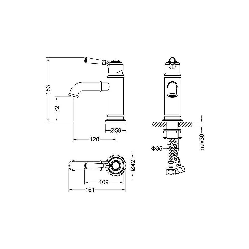 Смеситель для раковины Aquatek Классик AQ1510PG золото полированное купить в интернет-магазине сантехники Sanbest