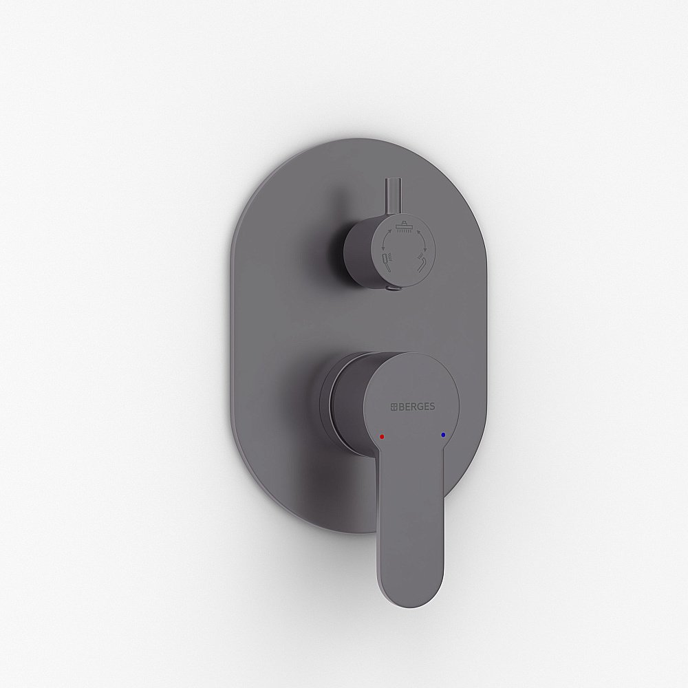 Душевая система BERGES NARDIS 3R 071009 оружейная сталь купить в интернет-магазине сантехники Sanbest