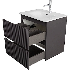 Тумба с раковиной BelBagno UNO-MINI 50 темно-серая матовая для ванной в интернет-магазине Sanbest