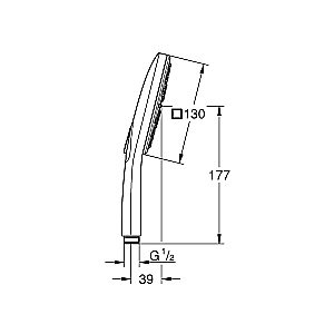 Душевая лейка Grohe Rainshower SmartActive 26582LS0 купить в интернет-магазине сантехники Sanbest