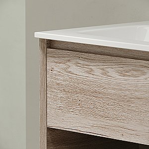 Тумба с раковиной Sancos Marmi 1.0 MR1.080EG дуб галифакс натуральный для ванной в интернет-магазине Sanbest