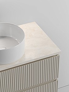 Тумба с раковиной Sancos SNOB T 80 со столешницей, бежевая матовая для ванной в интернет-магазине Sanbest