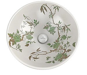 Раковина Elghansa 40,5 EG4030-T46 белая с декором купить в интернет-магазине Sanbest