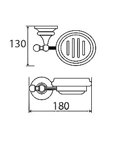 Мыльница Cezares OLIMP-SOD-02-M бронза купить в интернет-магазине сантехники Sanbest