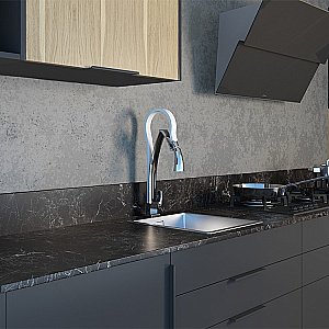 Смеситель для кухни Paini Hybrid HKCR557BYTKKM хром/белый купить в интернет-магазине сантехники Sanbest