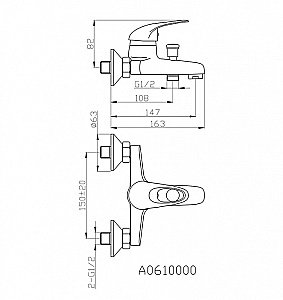 Набор смесителей Agger Move A0631100 хром купить в интернет-магазине сантехники Sanbest