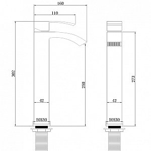 Смеситель для раковины ABBER Wasserfall AF8611 хром купить в интернет-магазине сантехники Sanbest