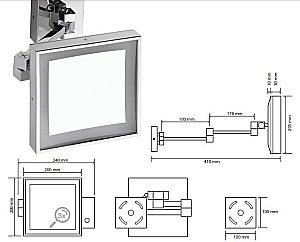 Зеркало косметическое Bemeta 116101202 хром купить в интернет-магазине сантехники Sanbest