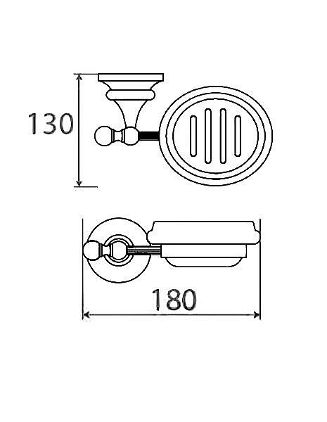 Мыльница Cezares OLIMP-SOD-02-M бронза купить в интернет-магазине сантехники Sanbest