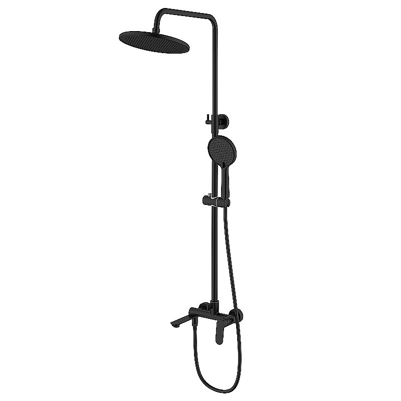 Душевая система Azario Alanti AZ-K2332B черная матовая купить в интернет-магазине сантехники Sanbest