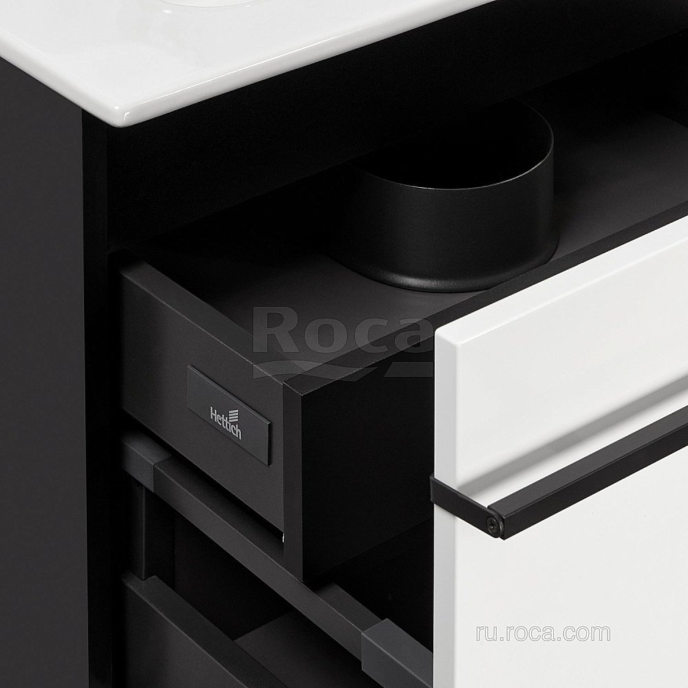 Тумба с раковиной Roca Aneto 857430806 80 белый для ванной в интернет-магазине Sanbest