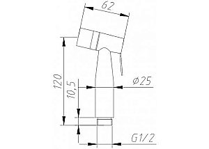 Гигиенический душ Aquanet Steel AF210-83S купить в интернет-магазине сантехники Sanbest